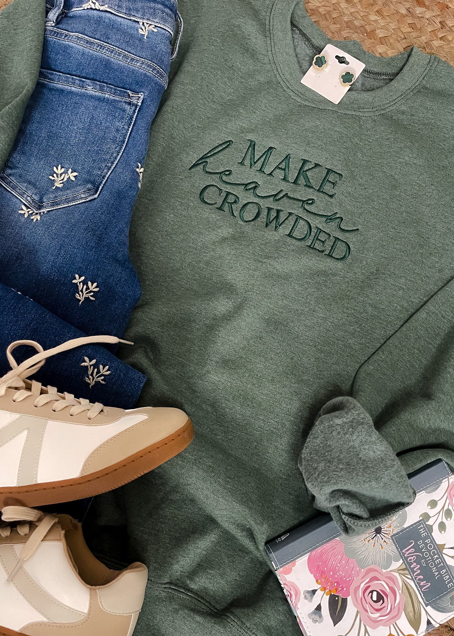 Make Heaven Crowded Embroidered Sweatshirt (S-2XL)