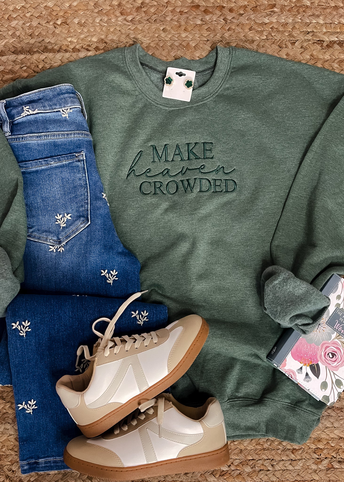 Make Heaven Crowded Embroidered Sweatshirt (S-2XL)