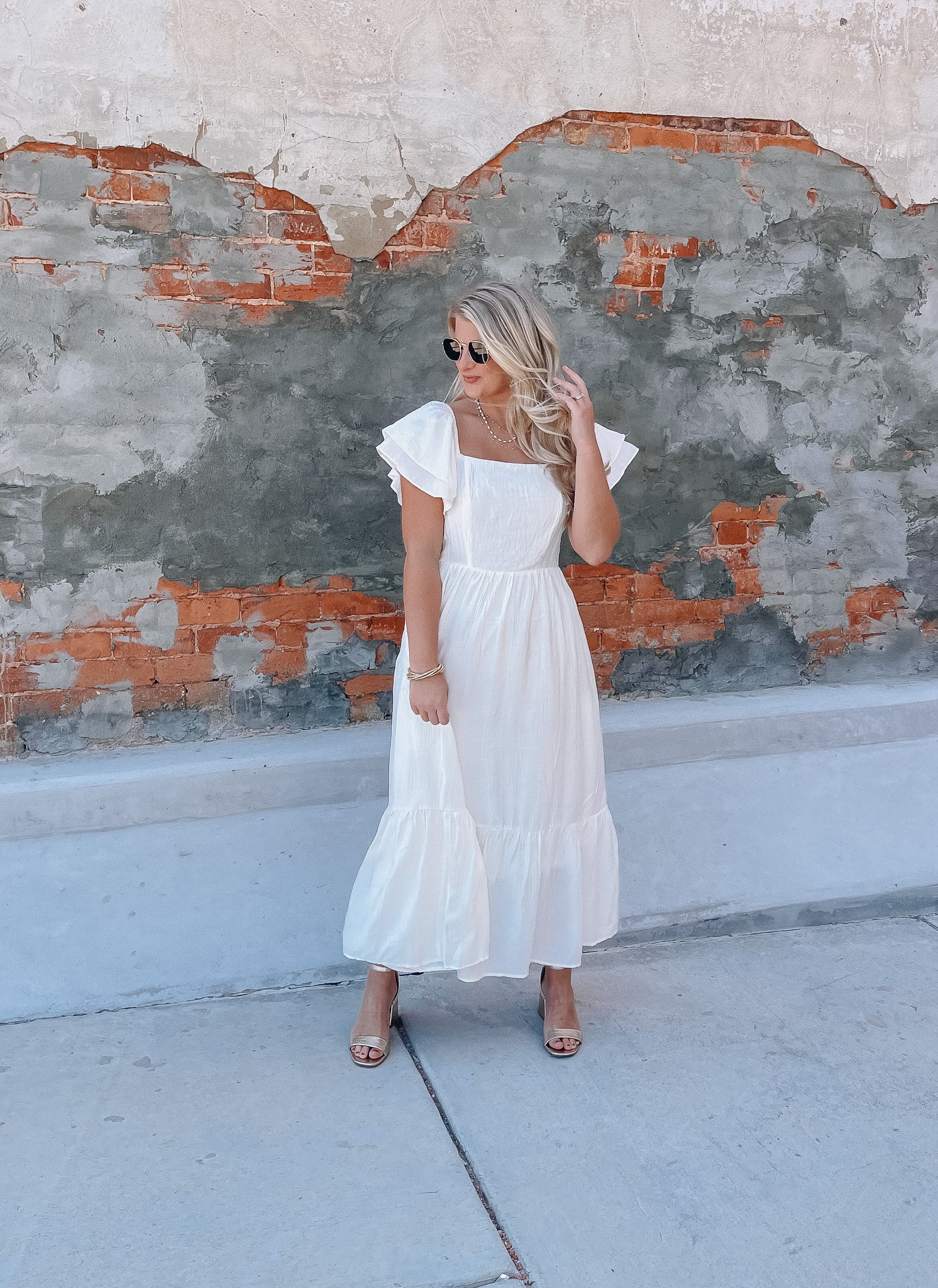 figure flattering maxi dresses Draped Maxi Gown Figure-Flattering Satin Lenore