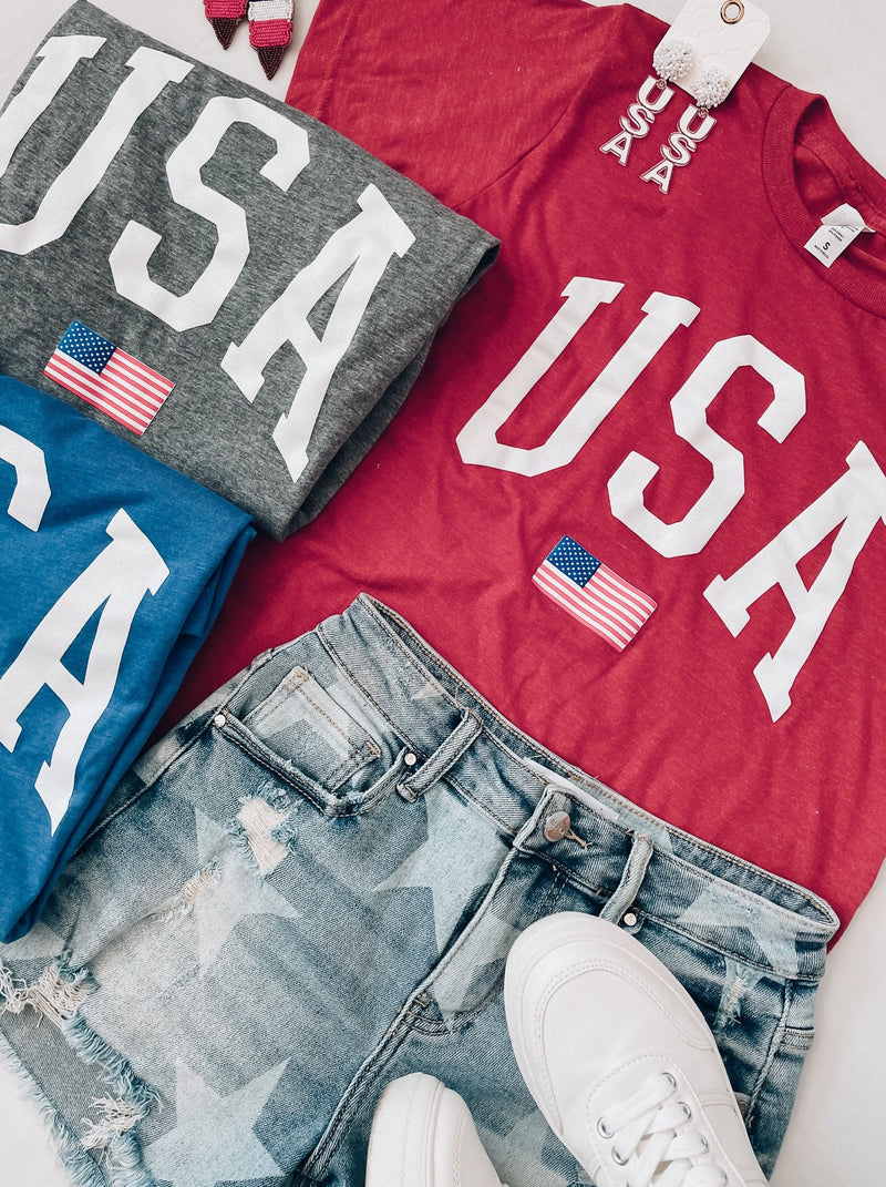 USA Flag Graphic Tee (S-2XL)