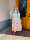 Never A Dull Moment Floral Midi Skirt