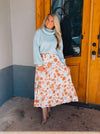 Never A Dull Moment Floral Midi Skirt