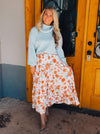 Never A Dull Moment Floral Midi Skirt