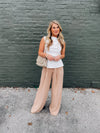 Straight To Business Pants- Taupe