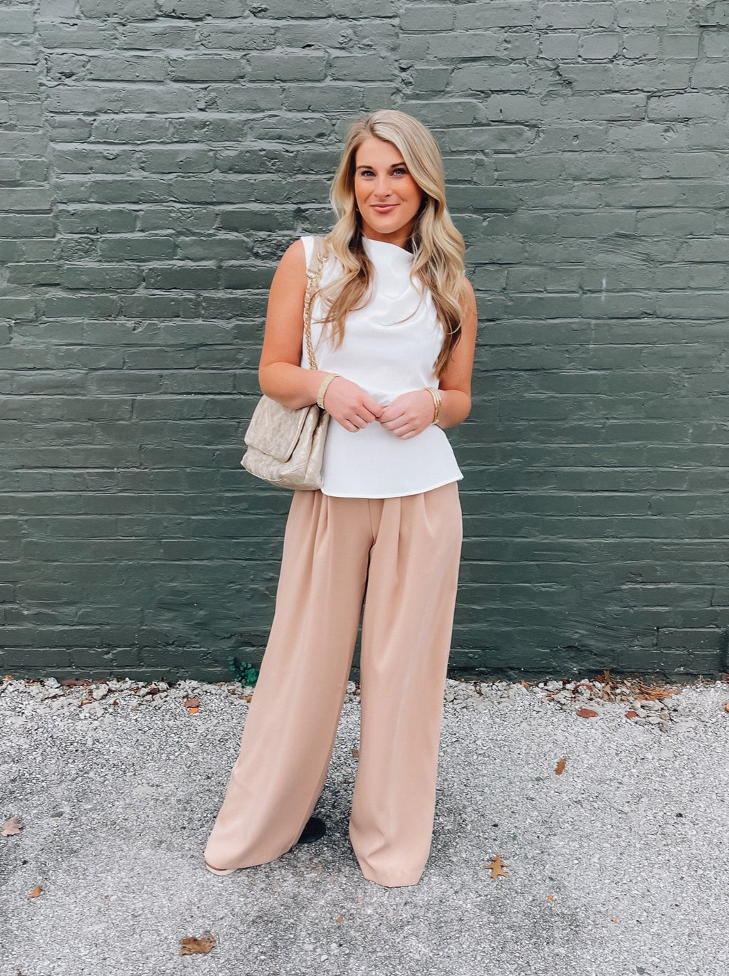 Straight To Business Pants- Taupe