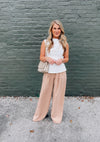 Straight To Business Pants- Taupe