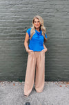 Straight To Business Pants- Taupe