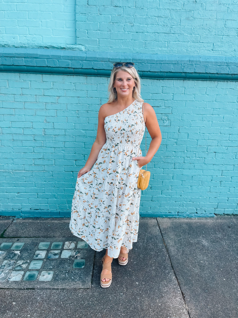 It's All A Dream One Shoulder Midi Dress