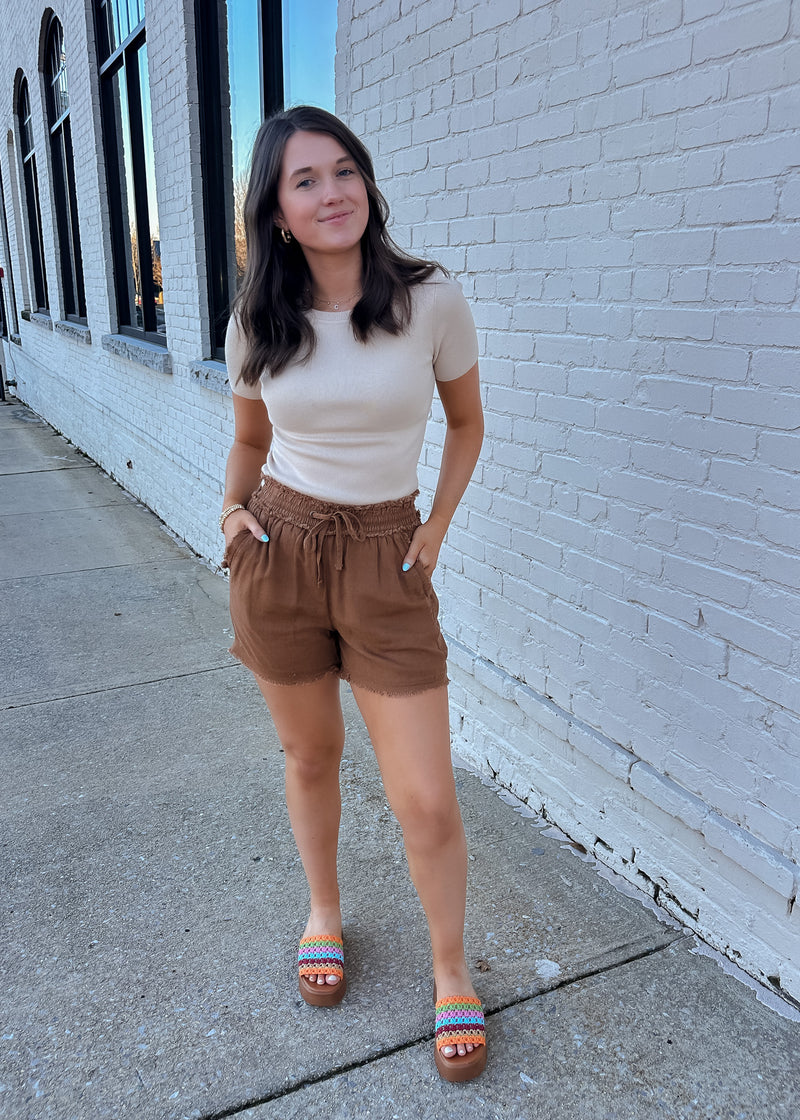 Know Better Linen Shorts (S-XL)