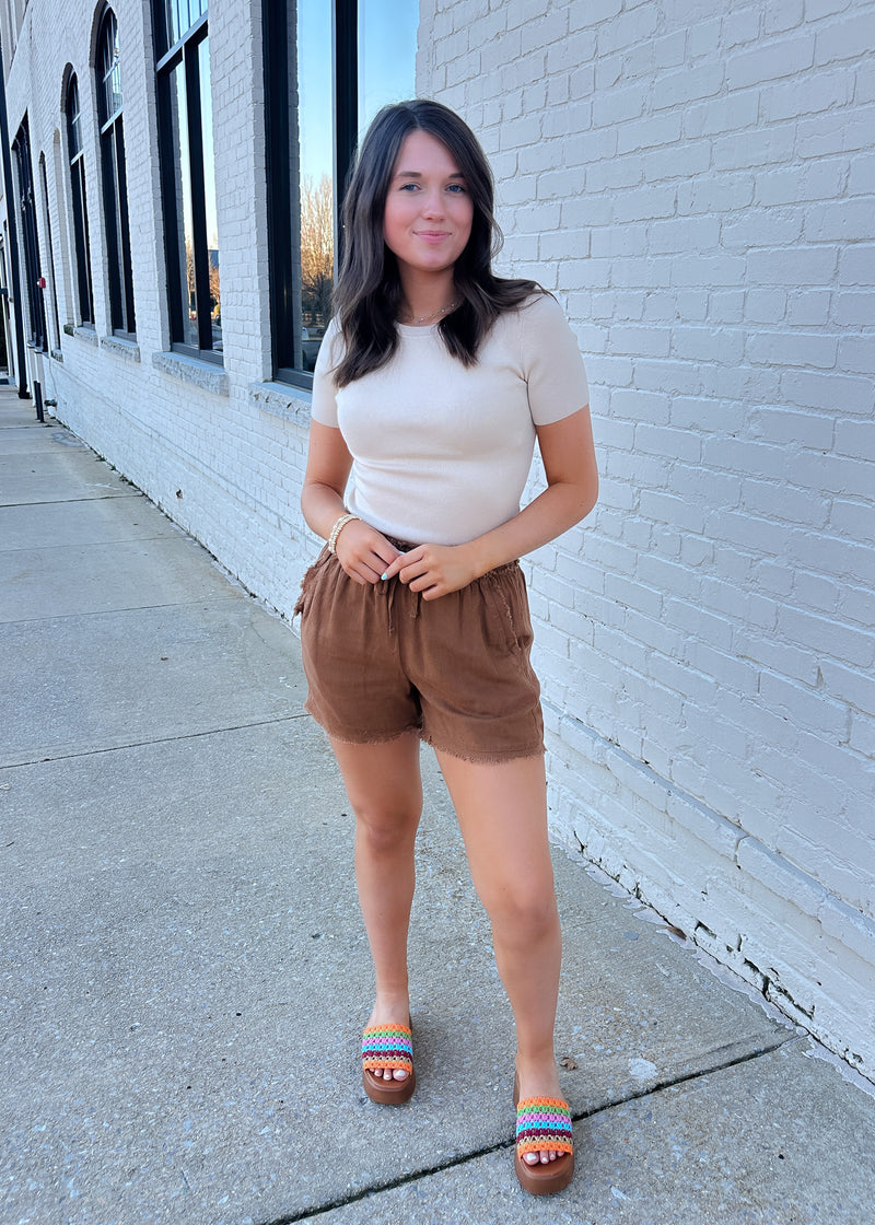 Know Better Linen Shorts (S-XL)