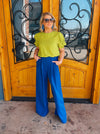 Straight To Business Pants- Royal Blue