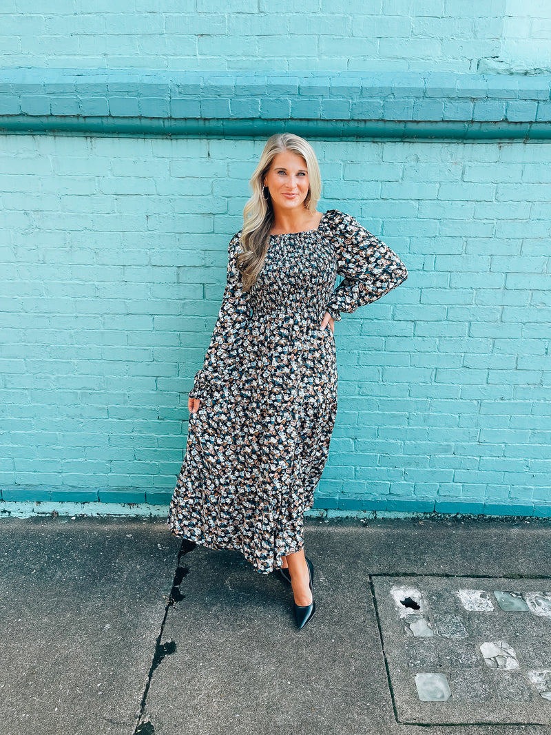 Forever With Me Smocked Midi Dress