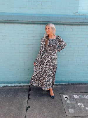 Forever With Me Smocked Midi Dress