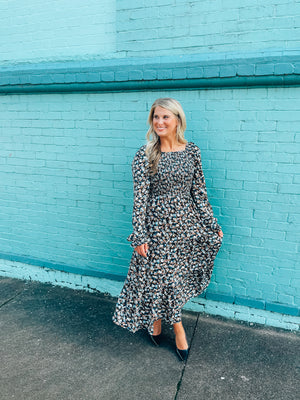 Forever With Me Smocked Midi Dress