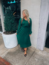 Captivated By You Hunter Green Midi Dress