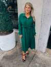 Captivated By You Hunter Green Midi Dress