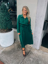 Captivated By You Hunter Green Midi Dress
