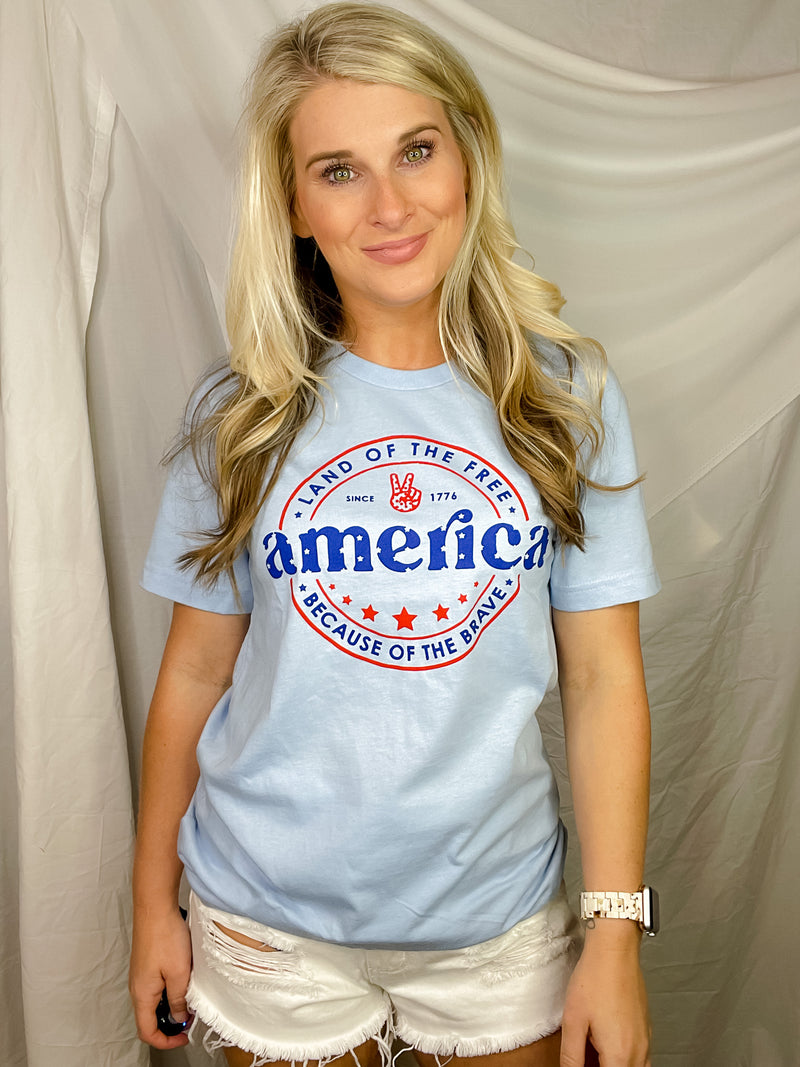 Land Of The Free Since 1776 Graphic Tee (S-2XL)