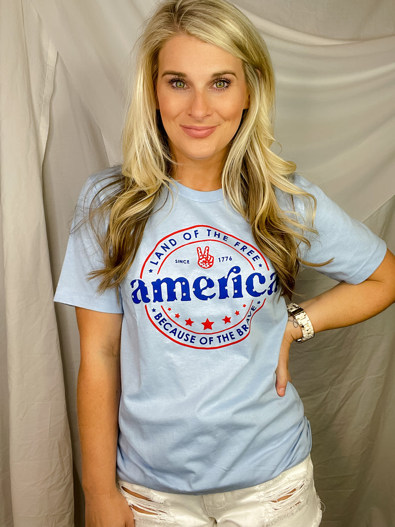 Land Of The Free Since 1776 Graphic Tee (S-2XL)