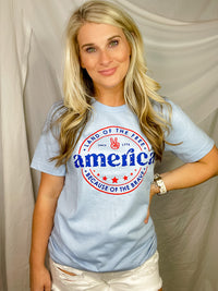 Land Of The Free Since 1776 Graphic Tee (S-2XL)