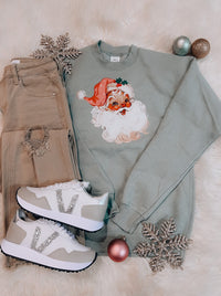 Vintage Santa Crewneck Sweatshirt (S-2XL)