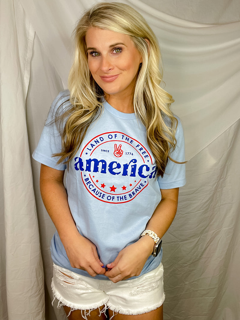 Land Of The Free Since 1776 Graphic Tee (S-2XL)