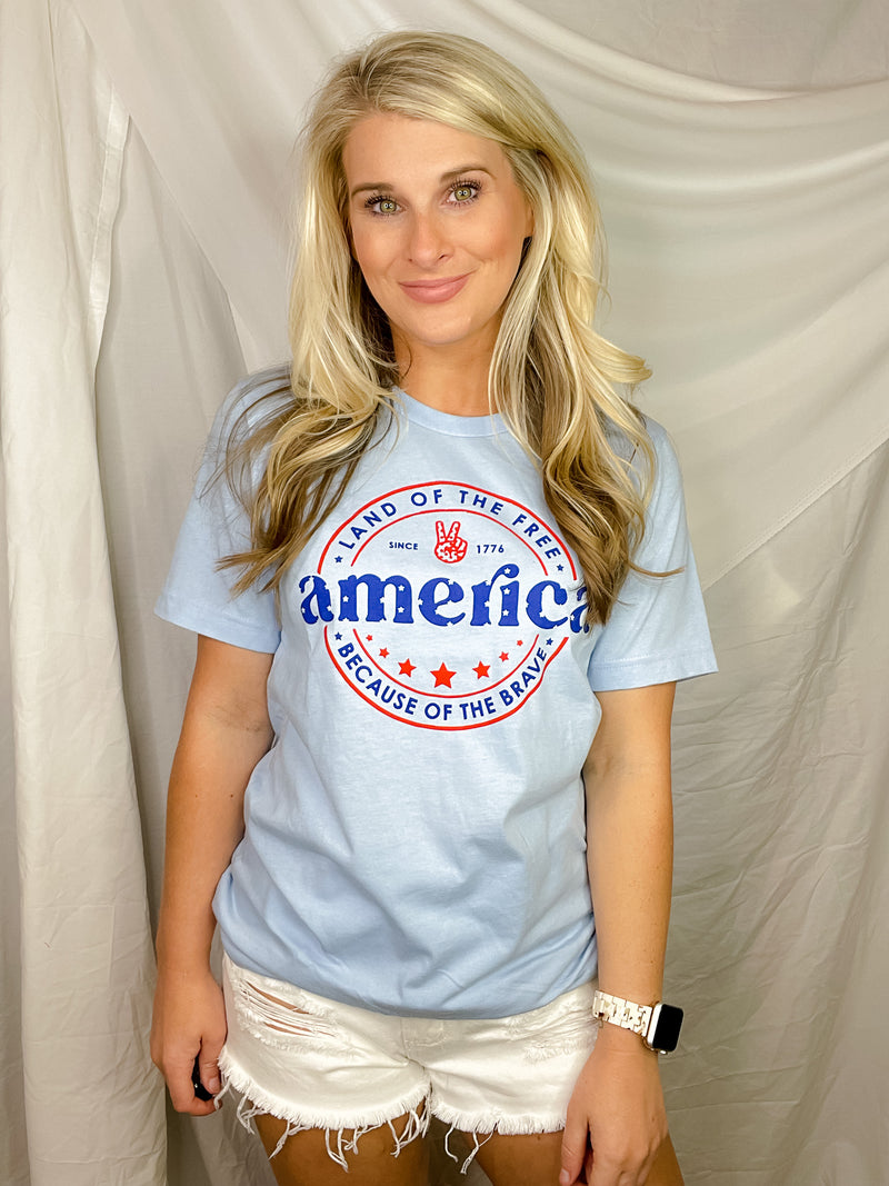 Land Of The Free Since 1776 Graphic Tee (S-2XL)