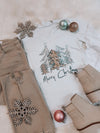 Merry Christmas Tree Long Sleeve Tee (XS-2XL)