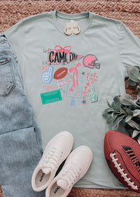 Preppy Football Game Day Graphic Tee (S-2XL)