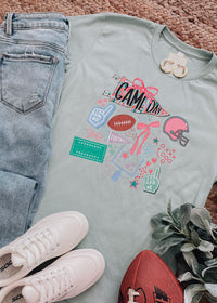 Preppy Football Game Day Graphic Tee (S-2XL)