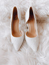 Graceful Glamour White Pearl Heels