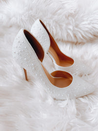 Graceful Glamour White Pearl Heels