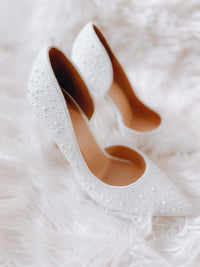 Graceful Glamour White Pearl Heels