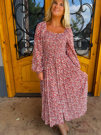 Sweetest Allure Pleated Midi Dress