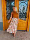 Never A Dull Moment Floral Midi Skirt