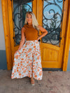 Never A Dull Moment Floral Midi Skirt