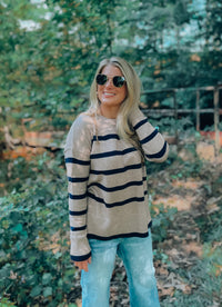 Calm Evening Striped Sweater (S-XL)