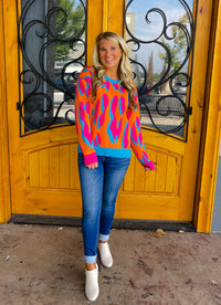 Feeling Fabulous Colorful Leopard Sweater