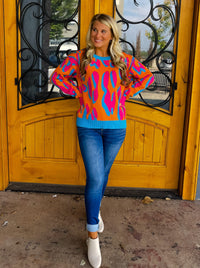 Feeling Fabulous Colorful Leopard Sweater