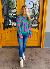 Feeling Fabulous Colorful Leopard Sweater