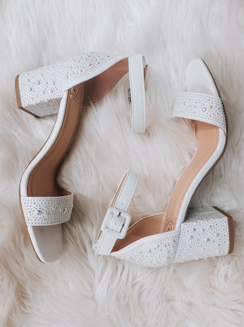 All My Dreams White Pearl Heels