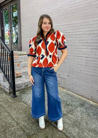 Give It My All Tummy Control High Rise Crop Wide Leg- Risen Jeans