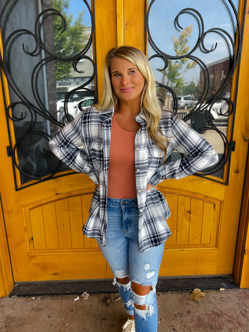 Campfire Chic Flannel Top (S-3XL)