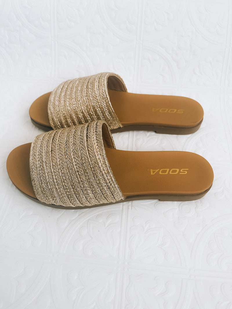 Find The Path Gold Sandals