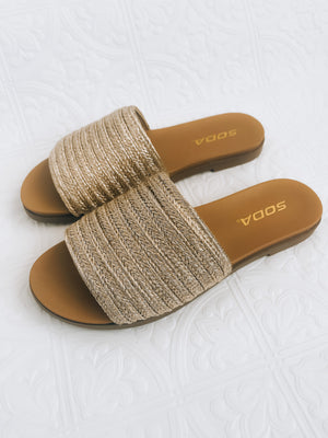 Find The Path Gold Sandals