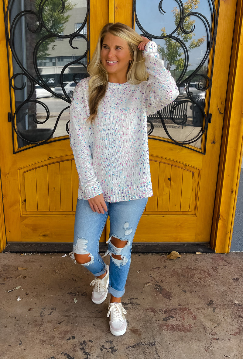 All That You Need Pom Pom Sweater