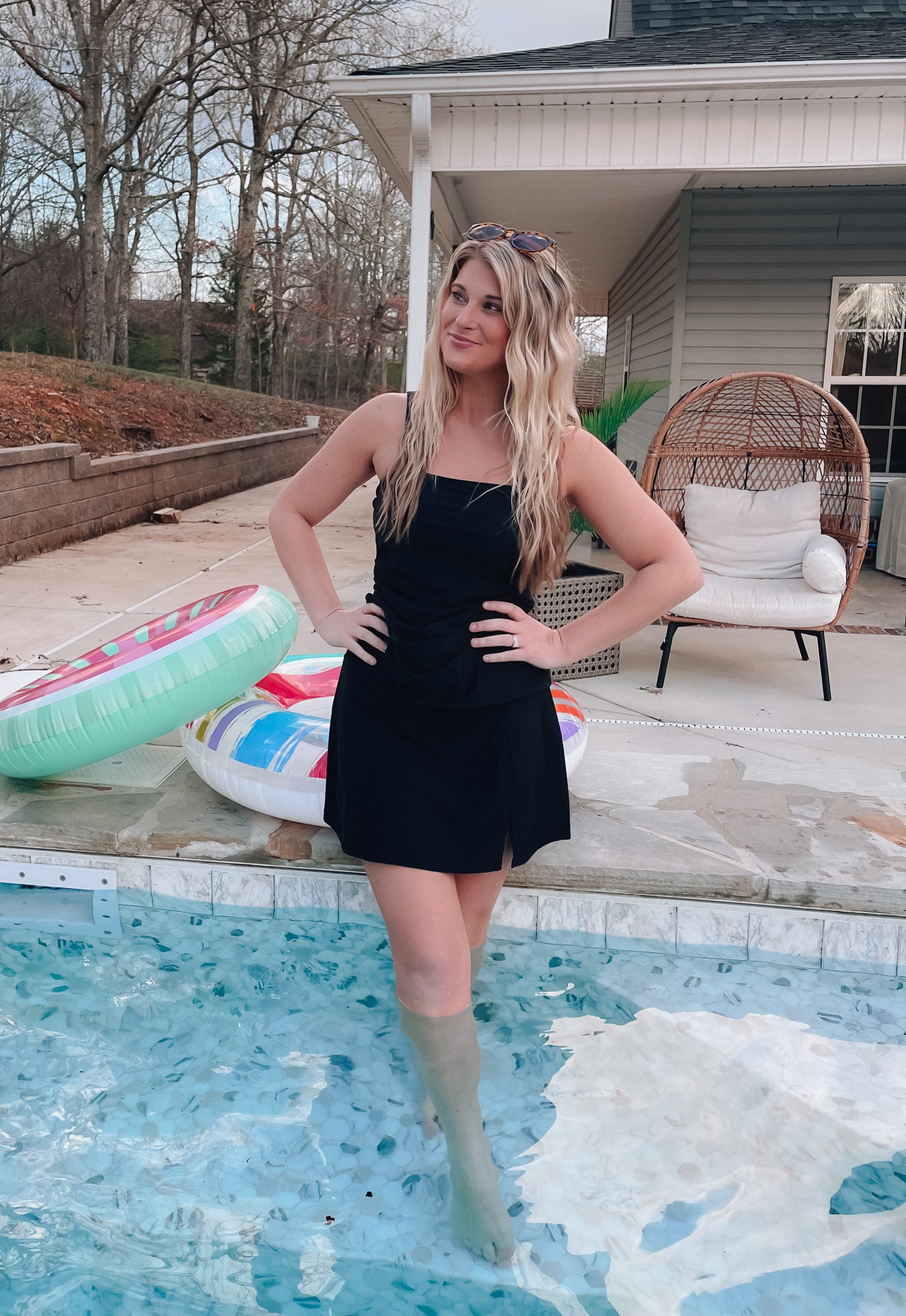 LOST IN THE WAVES WOVEN TANK TOP