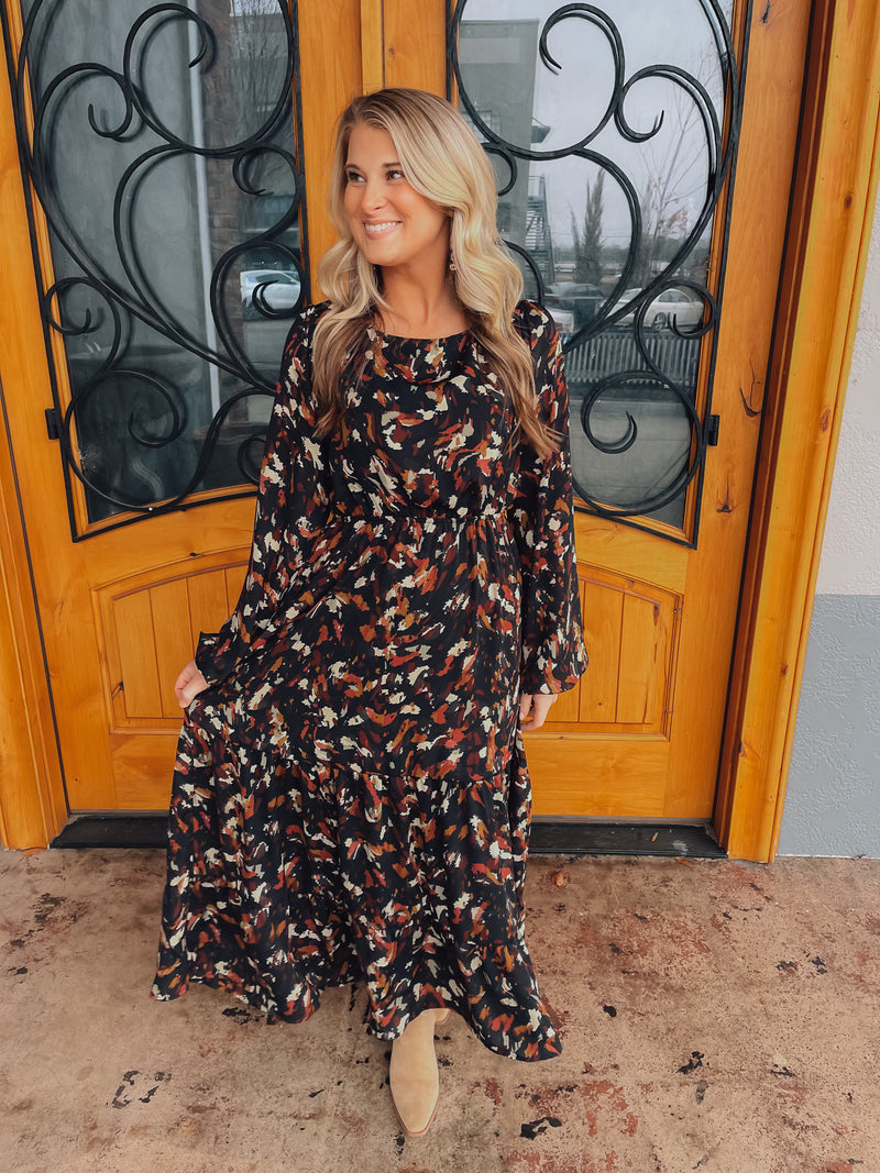 Confidence To Spare Long Sleeve Maxi Dress