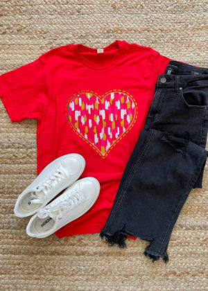 Heart Brushstroke Graphic Tee (S-2XL)