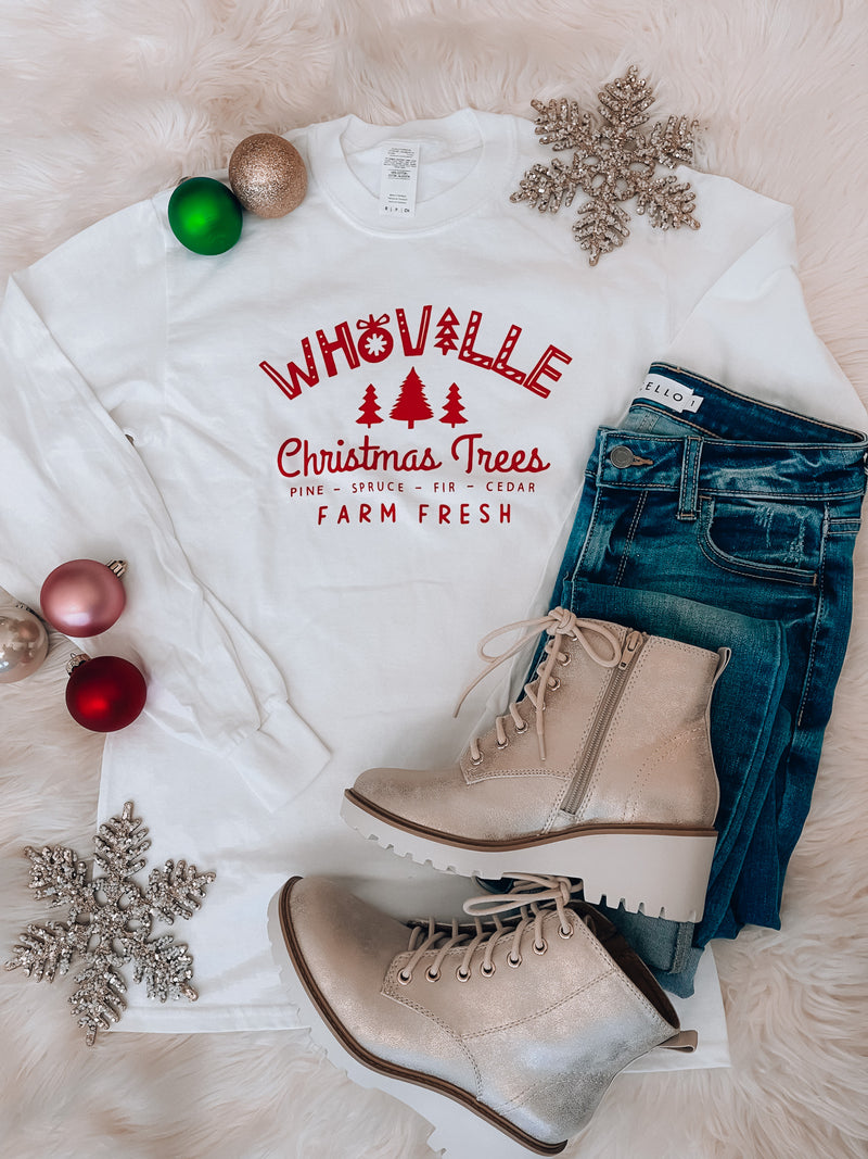 Whoville Christmas Tree Farm Long Sleeve Tee (S-2XL)